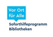 Logo Soforthilfeprogrammes "Vor Ort für alle" des Deutschen Bilbliotheksverbandes